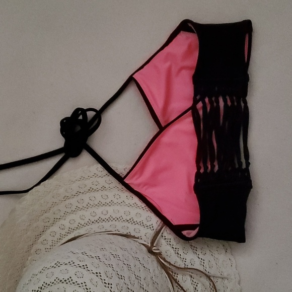 PINK VICTORIA'S SECRET Swimwear Bikini Top Ruffle Hem Bottom Swimsuit Set - Picture 5 of 12